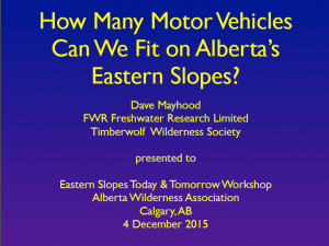 How Much Road Can We Fit on Alberta’s Eastern Slopes?