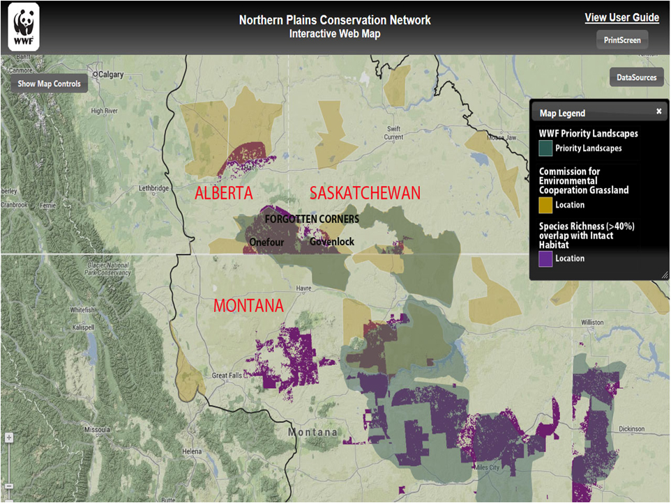 Forgotten Corners. Map credit: WWF, NPCN