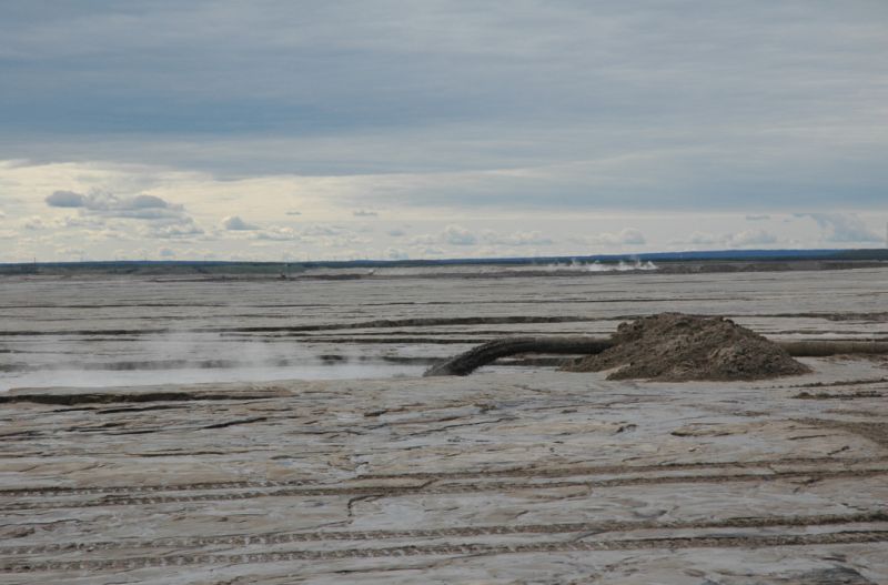 Tar sands tailings pond. Credit: C. Wearmouth