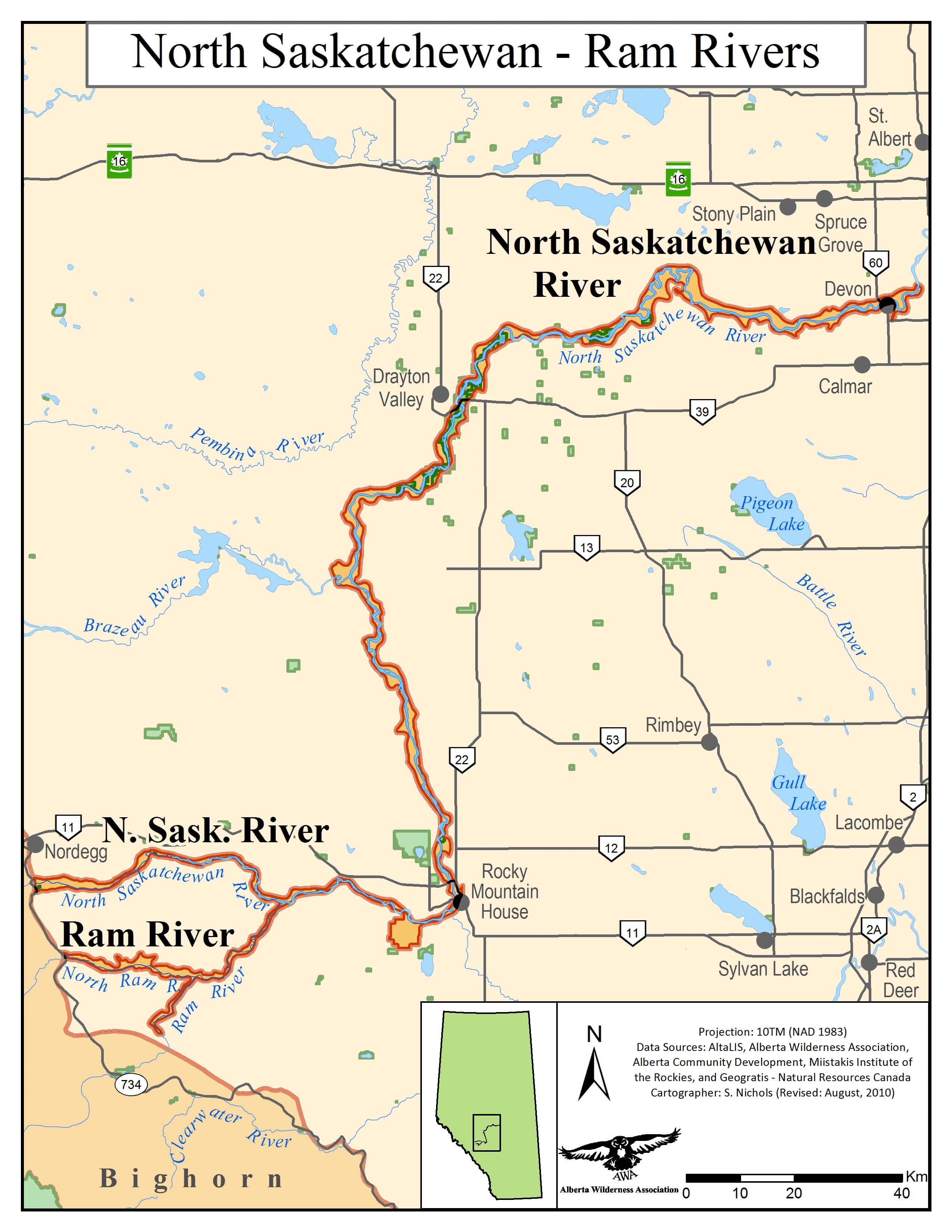 Depth Chart Of North Saskatchewan River