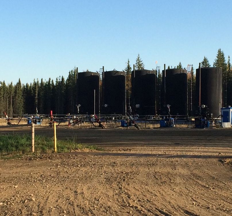 Heavy oil tanks, northeast Alberta, 2019. Photo: Alberta Wilderness Association