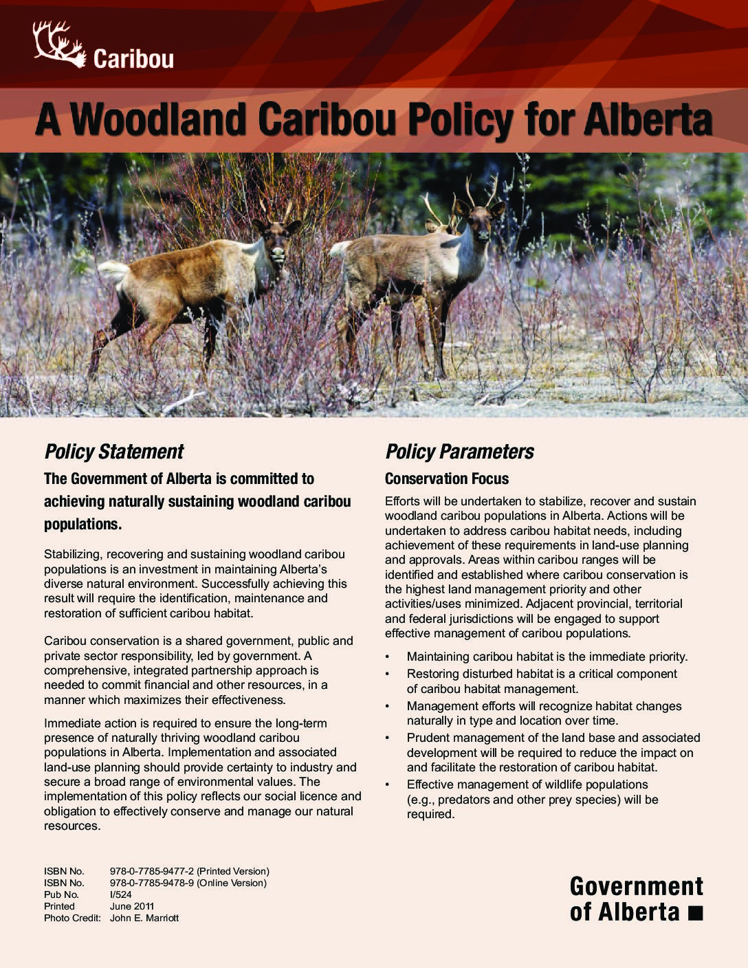 woodland caribou policy - Alberta Wilderness Association