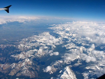 Aerial view of the Castle wilderness, southern Eastern Slopes of the Rockies